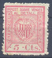 BADALONA 5 cts rosa, impost vendes