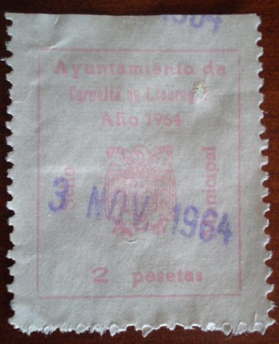 CORNELLÁ de LlOBREGAT (Barcelona) 2 pts rosa 1964