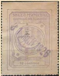 CORNELLÁ (Barcelona) 10 ct lila monarquico