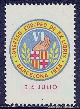 BARCELONA exlibris 1958