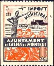 CALDAS de MONTBUI, 5 ct sin punto despue de cts