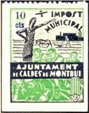 CALDAS de MONTBUI, 10 ct negro sin punto