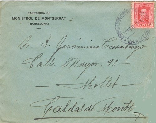 MONISTROL de MONTSERRAT, carta