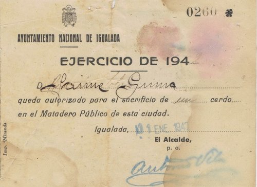 IGUALADA, autorización matadero