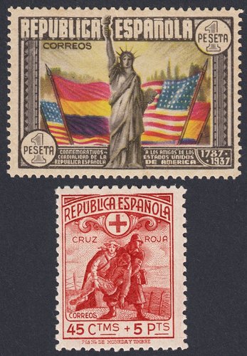 Edifil 763 y 767, año 1938.