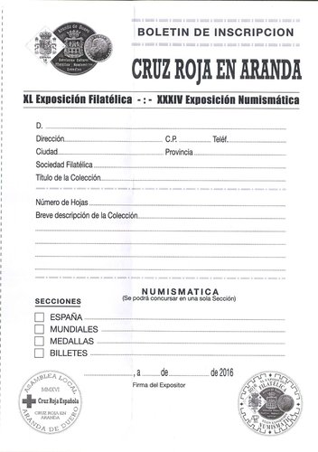 Aranda de Duero. 2016-10-21 al 05-11. XL Exposicion Filatelica. Boletin de inscripcion. Baja.jpg