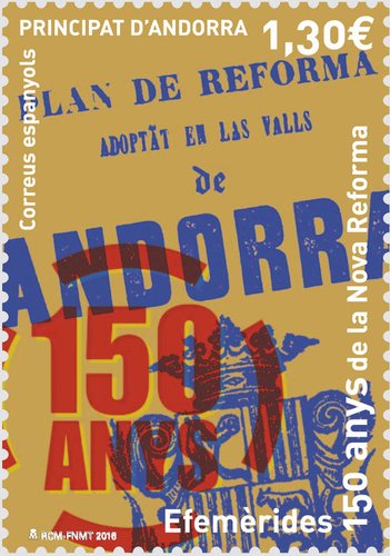 Andorra. 2016-09-08. Efemerides. 150 aniversari de la Nova Reforma 1866. Boceto. Baja.jpg