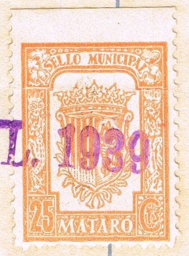 MATARÓ recto 25 cts naranja tipo 2