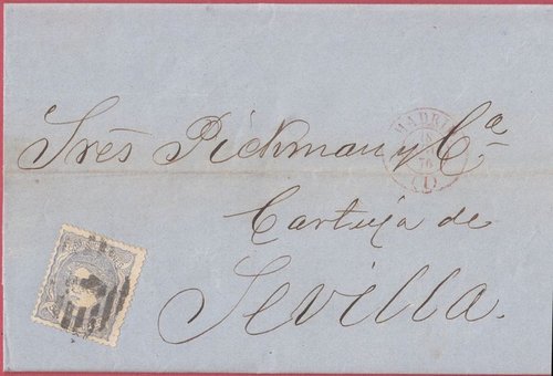 Carta y sello con la cifra gruesa