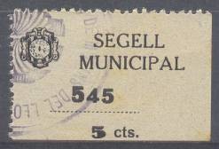 MOLINS, segell municipal 5 ct