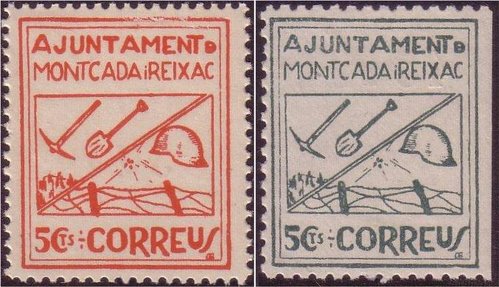 Montcada i Reixac, correus, 5 ct verd i taronja.jpg