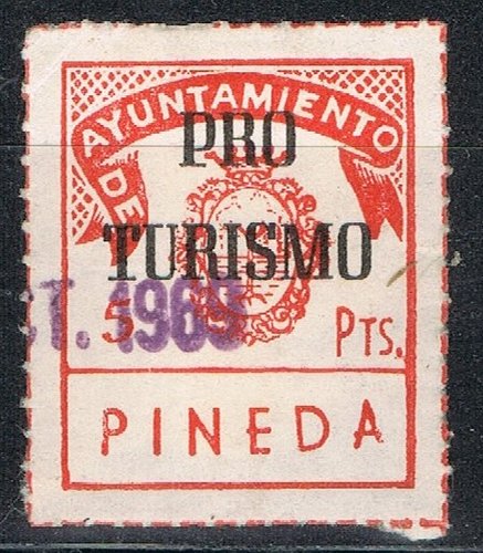 PINEDA de MAR, 5 pts, pro turismo tipografico