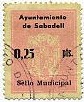 SABADELL 25 cts rosa pálido