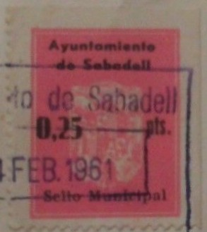 SABADELL 25 cts rosa fuerte