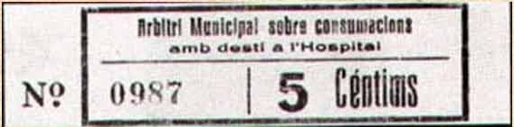 SAN SADURNI, 5 ctss arbitrio de Consumos