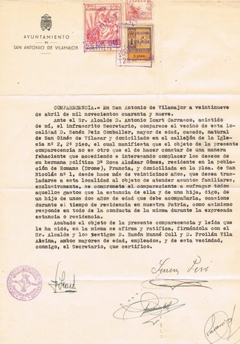 SAN ANTONIO de VILAMAJOR documento 1949