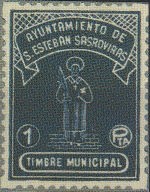 SAN ESTEBAN SESROVIRES, 1 pta verde azulado