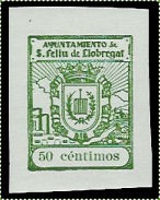 SAN FELIU de LLOBREGAT 50 cts verde sin dentar