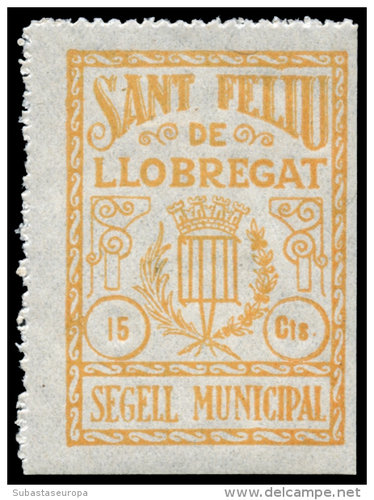 SAN FELIU de LLOBREGAT 15 cts amarillo