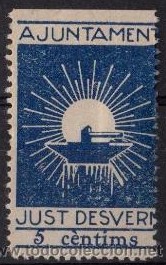 JUST DESVERN azul oscuro valor 5 cts azul