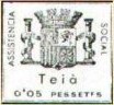 Teiá 5 cts  beneficencia guerra civil