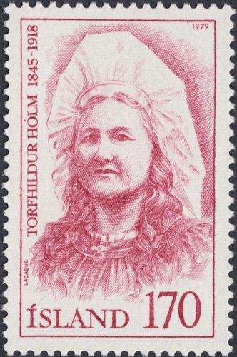 Torfhildur Hólm, sello. Islandia, 1979.