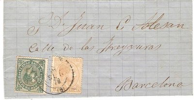 Lleida Barcelona - franqueo correo interior-rara combinación de estas dos emisiones (23.09.1878).jpg