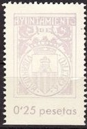 VILANOVA y GELTRU  25 cts lila