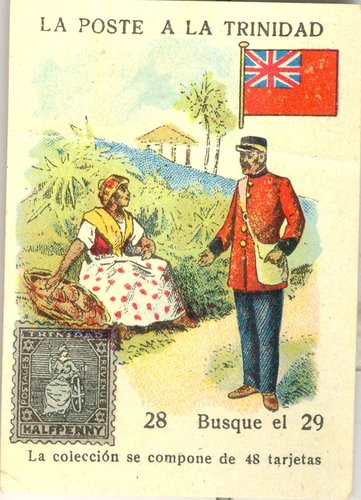 Cromo de Libreria de Cuesta. Salamanca. Anverso. 28. La Poste a La Trinidad. Baja.jpg