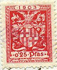 BARCELONA 25 ct 1903 rojo
