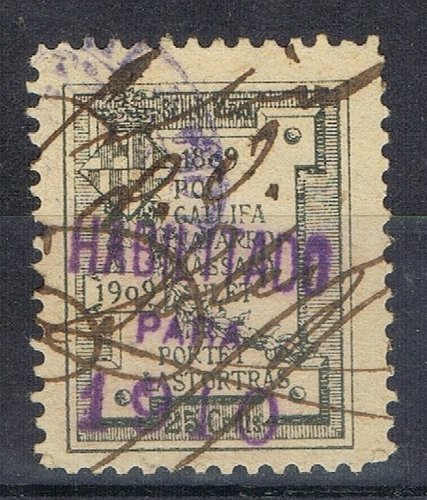 BARCELONA 25 ct habilitado 1910