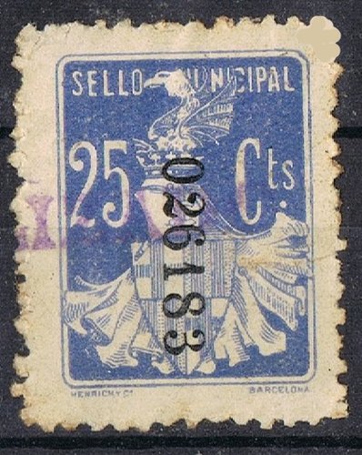 BARCELONA 25 cts azul