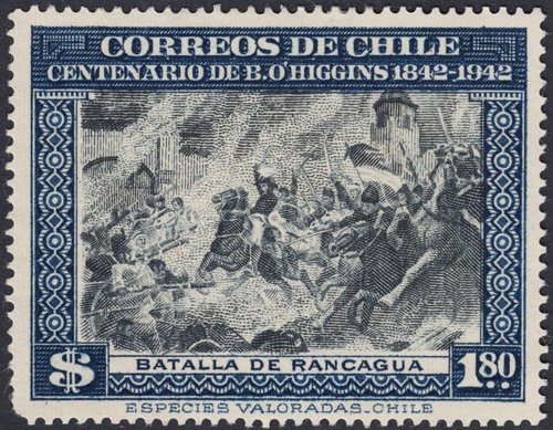 Sello emitido por Chile en 1945.