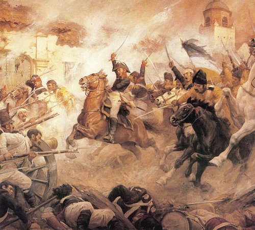 Carga de O'Higgins en Rancagua, óleo de Pedro Subercaseaux (1880-1956).