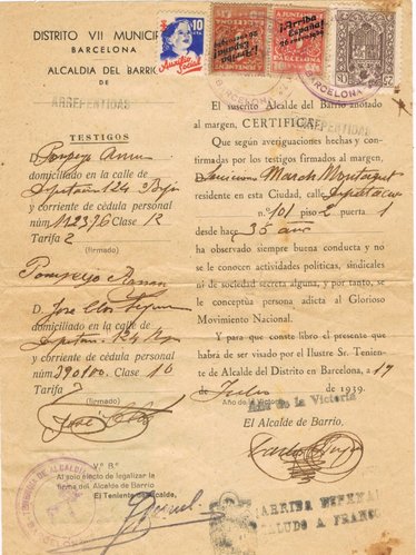 Documento 1939. MARCH