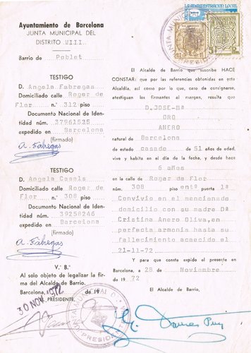 Documento BARCEONA 5 pt 1972