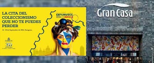 Zaragoza. 2016-09-14 al 18. EXFILNA-ECC 2016. Puzle Gigante en el Centro Comercial Gran Casa. Cartel.jpg
