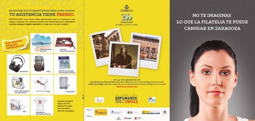 Zaragoza. 2016-09-14 al 18. EXFILNA-ECC 2016. Puzle Gigante en el Centro Comercial Gran Casa. Folleto exterior.jpg