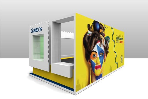 Zaragoza. 2016-09-14 al 18. EXFILNA-ECC 2016. Auditorio. Stand de Correos. Proyecto 2.jpg