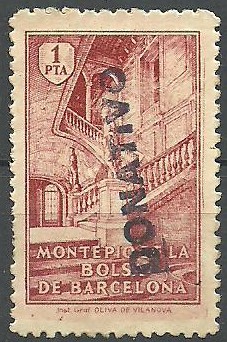 BARCELONA Montepio Bolsa donativo 1 pta