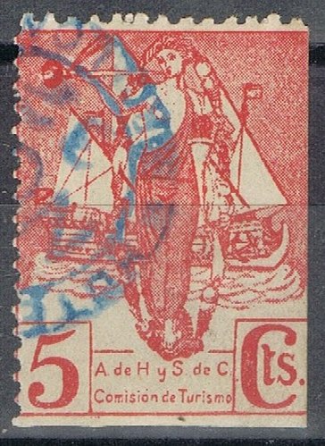 A. de H. y S de C. 5 cts  Barcelona 1932