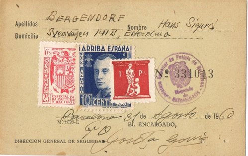 bARCELONA 1960  pensión Royal