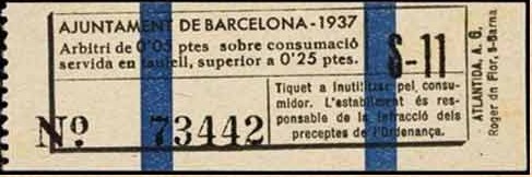 BARCELONA Consumos 5 cts