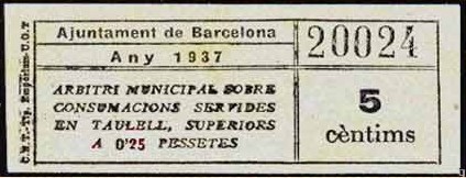 BARCELONA consumos 5 cts