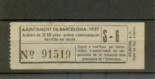 BARCELONA consumos mesa