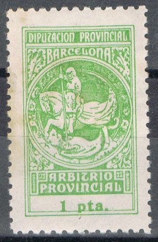 BARCELONA Diputacion 1 pta verde esmeralda