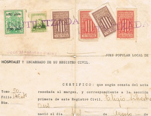 Documento Certificado Nacimiento