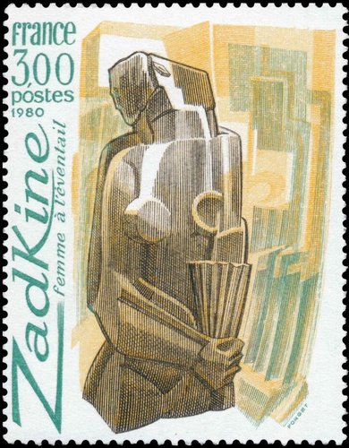 Francia, 1980. Escultura de Ossip Zadkine.