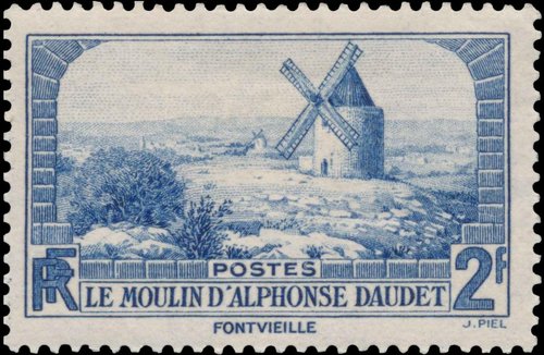 Francia, 1936. Sello dedicado a Alphonse Daudet.