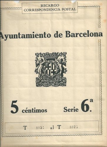 tapa con la numeracion de los pliegos que contiene